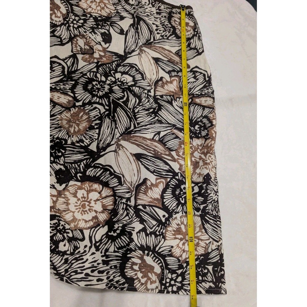 Cato Floral Midi Skirt Womens Plus Size 18/20W Multi-color Linen Blend A Line - Picture 10 of 10